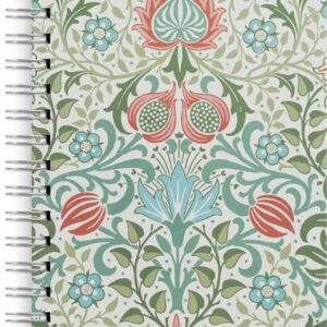 Anteckningsbok BURDE A5 blå-grön flowers