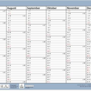 Väggkalender Väggblad A4 26/27