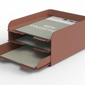 Brevkorg ALBA metall 3-facks A4 terrak
