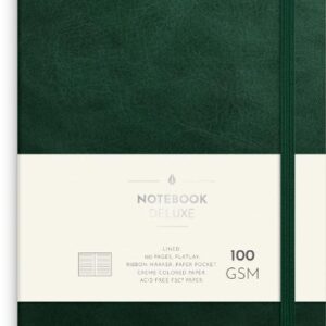 Anteckningsbok BURDE Deluxe A5 m.grön