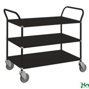 Bordsvagn 3 hyllplan svart