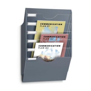 Blankettfack vägg CEP Mineral 5-fack grå