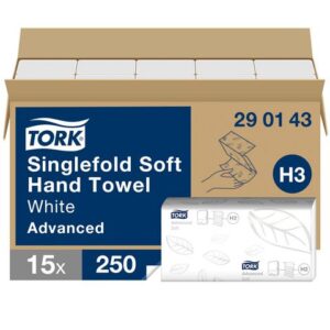 Handduk TORK Adv H3 2-l Soft vit 3750/fp