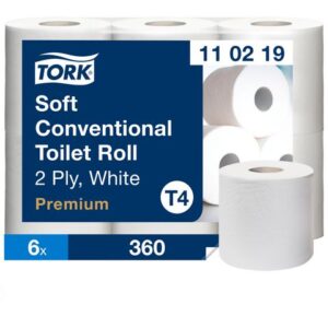 Toalettpapper TORK Pre T4 2-lag vit 6/fp