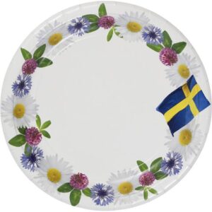 Tallrik blommor 23cm FSC 8/fp