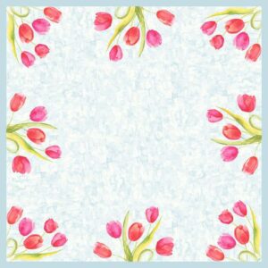 Snibbduk DUNICEL Tulips 84X84cm 20/fp