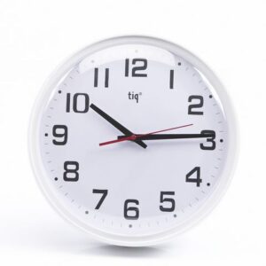 Väggur TIQ med plastlins Ø35cm vit