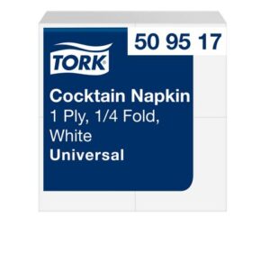 Servett TORK Cocktail 1-lags vit 500/fp