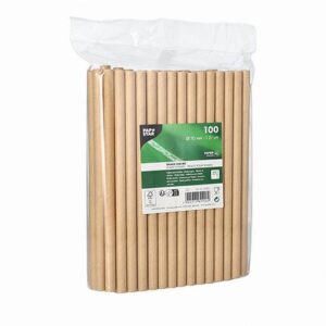 Sugrör PAPSTAR papper 10mmx21cm 100/fp