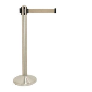 Avspär.stolpe SECURIT komplett grått ban