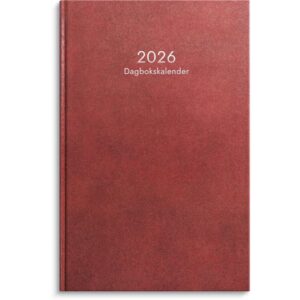 Dagbokskalender 2026 röd
