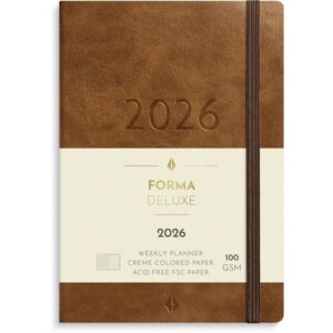 Liten Veckokal. Forma Deluxe 2026 brun