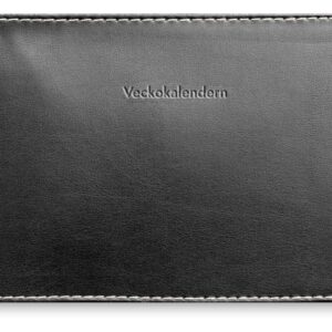 Veckokalender 2026 konstläder svart