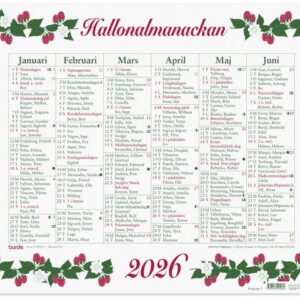 Väggkalender Stora Hallonalmanackan 2026