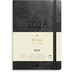Liten Veckokal. Forma Deluxe 2026 svart
