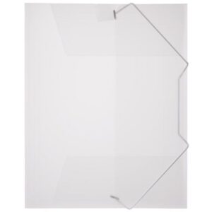 Gummibandsmapp plast 3-kl A4 transp/klar