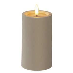 Blockljus KONSTSMIDE LEDtimer beige 12cm