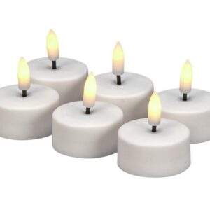 Värmeljus KONSTSMIDE LED timer vit 6/fp