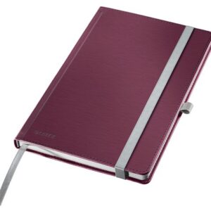 Ant.bok LEITZ Style A5 H linj 80bl röd