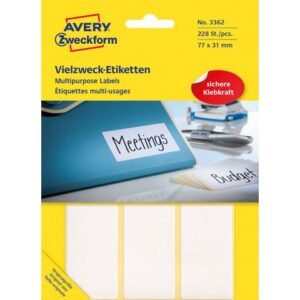 Etikett AVERY handskriv 77x31mm 224/fp