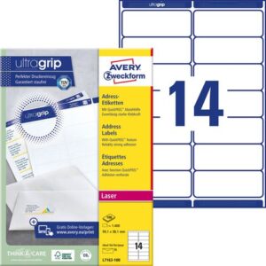 Etikett AVERY UG 99,1x38,1mm 1400/fp