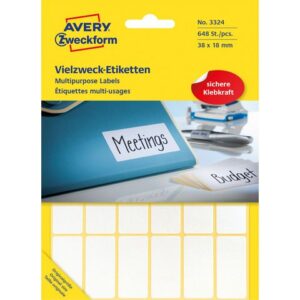 Etikett AVERY handskriv 18x38mm 648/fp