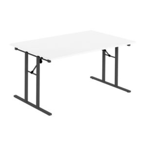 Fällbord 1600x800x730x25 vit/svart