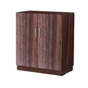 2xA4-hylla med dörrar valnöt