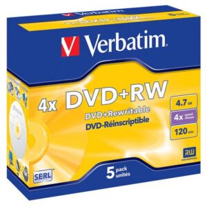 DVD+RW VERBATIM 4,7GB 5/fp