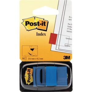 Index POST-IT 25,4x43,2mm blå 50/fp