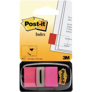Index POST-IT 25,4x43,2mm cerise 50/fp