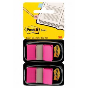 Index POST-IT 25,4x43,2mm cerise 100/fp