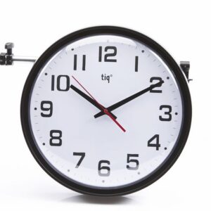 Väggur TIQ med plastlins Ø35cm svart