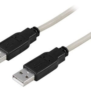 Kabel DELTACO USB 2.0 A-A 3m grå/svart