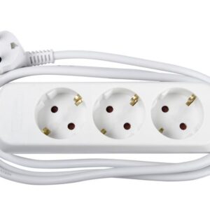 Grenuttag jordat 3-väg 3m kabel petsk.