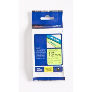 Tape BROTHER TZEC31 12mm svart på gul