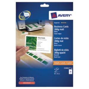 Visitkort AVERY matt, 200g, 85x54mm
