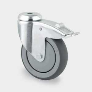 Hjul med broms 125mm