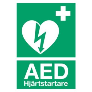 Klisteretikett A5 Hjärtstartare AED