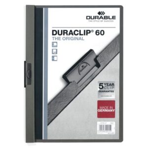 Klämmapp Duraclip 2209 A4 6mm m.grå