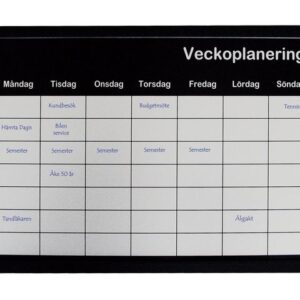 Tavla veckoplanering 60x40cm silver