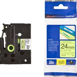 Tape BROTHER TZEC51 24mm svart på gul