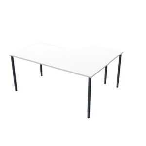 Bord vänster 160x120cm vitlaminat/svart
