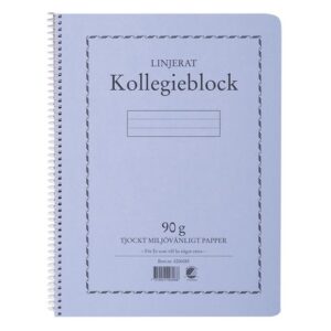 Kollegieblock A4 90g 70bl linj TF