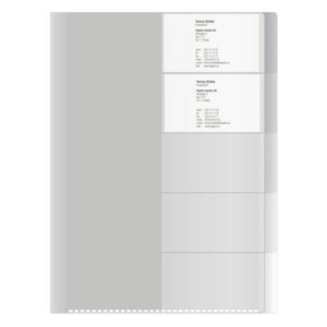 Sorteringsmapp 5-flikar A4 transparent