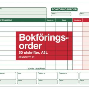 Blankett bokföringsorder A5L 50 blad