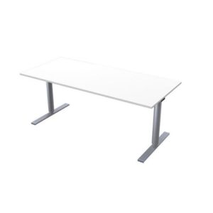 Bord El 180x80cm vitlaminat/grå