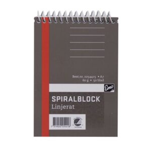 Spiralblock A7 60g 50 blad linjerat