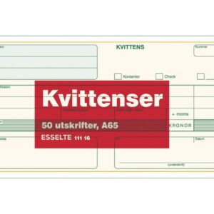 Blankett kvittens A65 50 blad