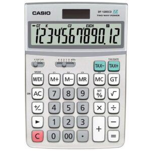 Bordsräknare CASIO DF-120ECO grå